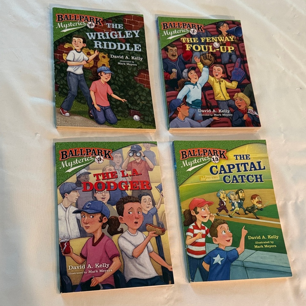 Ballpark Mysteries Four-Book Set — Colorful Children's Baseball Adventure Books